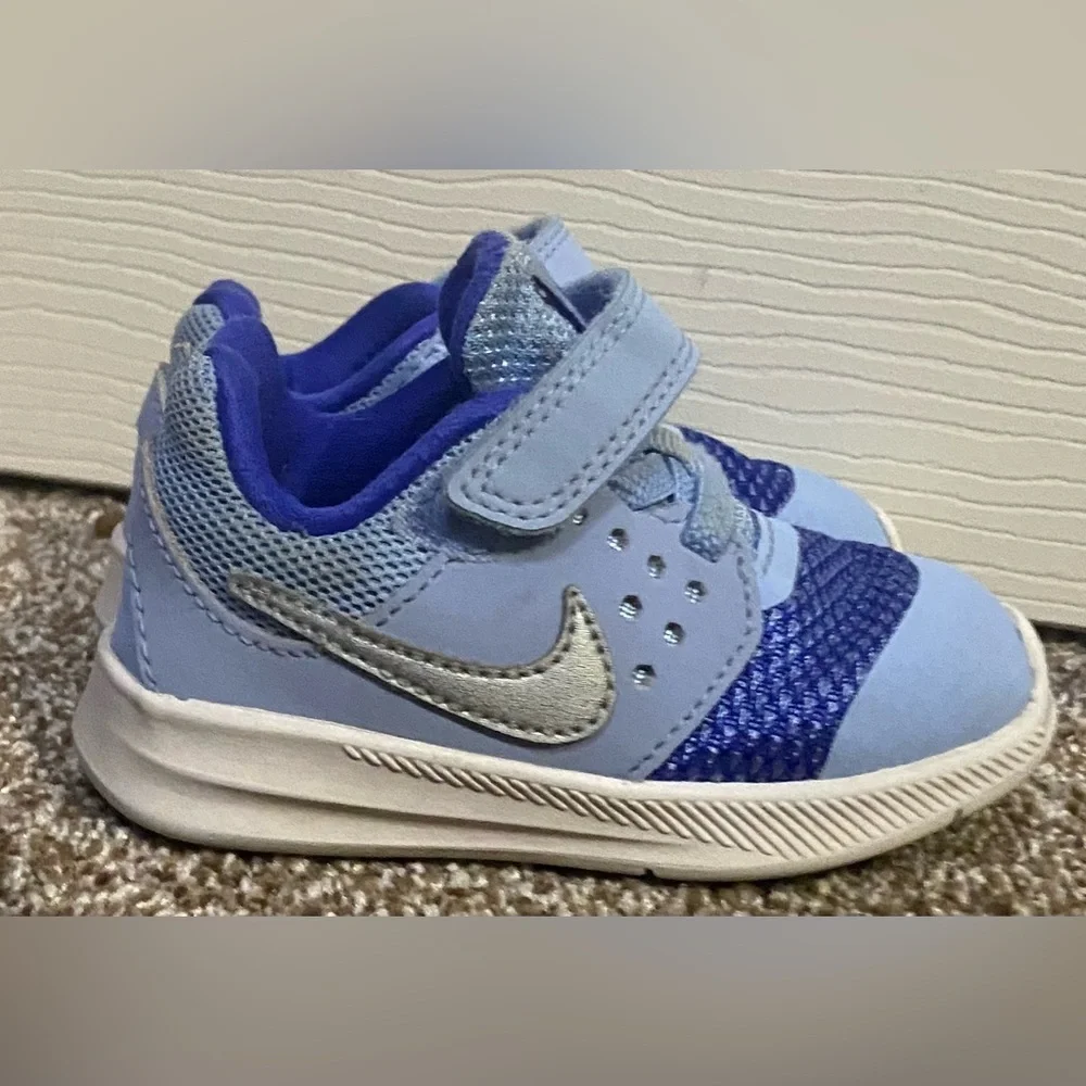 Nike Shoes Toddler Size 5C Downshifter Blue Hook And Loop 869971-400